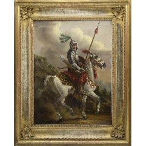 Aleksander ORŁOWSKI (1777-1832) - krąg, Jeździec w zbroi na koniu