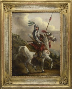 Aleksander ORŁOWSKI (1777-1832) - krąg, Jeździec w zbroi na koniu