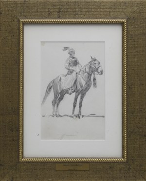 Antoni TRZESZCZKOWSKI (1902-1977), Ułan na koniu, 1963