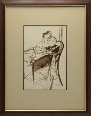 Wojciech WEISS (1875-1950), Dziecięca lektura (Tadzio Florek), ok.1900