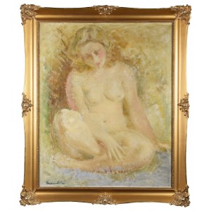 Victor Kazimierz HOLLER (1881-1975), Nude of a seated woman
