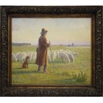 Emil LINDEMAN (1864-1939), Pasterz z owcami