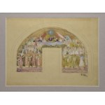 Otto AXER (1906-1983), Projekt malowideł ściennych ? / scenografii?