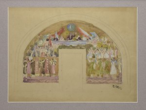 Otto AXER (1906-1983), Projekt malowideł ściennych ? / scenografii?