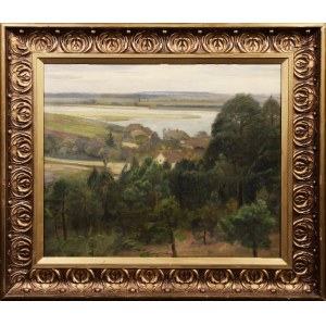 Florian PIEKARSKI (1868-1919), Widok z Kazimierza nad Wisłą [Pejzaż z rozlewiskiem]