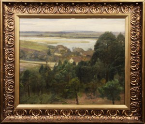 Florian PIEKARSKI (1868-1919), Widok z Kazimierza nad Wisłą [Pejzaż z rozlewiskiem]