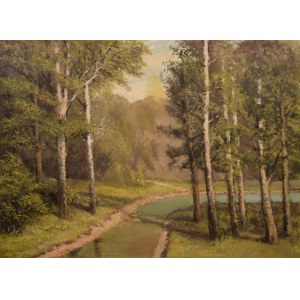Henryk SIEDLANOWSKI (1906-1979), Forest landscape with a river