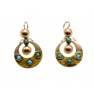 Earrings with turquoise
