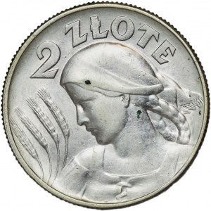 2 gold 1925 with dot, Woman and ears, London