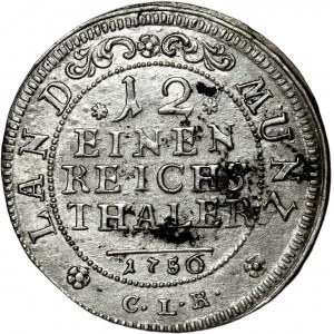 Niemcy, Brandenburgia, Fryderyk III, 1/12 talara 1756 CLR