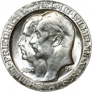 Niemcy, Prusy, Wilhelm II, 3 marki 1910, Berlin