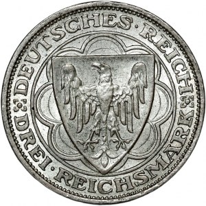 Germany, Weimar Republic, 3 Marks 1927 A, 100th Anniversary of the Port of Bremen, Berlin