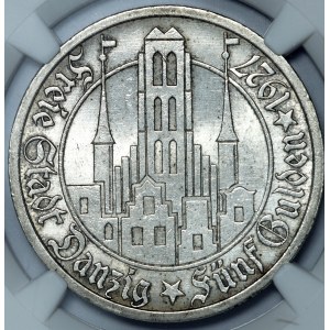 Wolne Miasto Gdańsk, 5 guldenów 1927