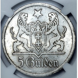 Wolne Miasto Gdańsk, 5 guldenów 1927
