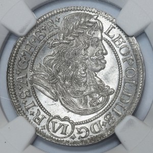 Silesia, Leopold, 6 krajcars 1674 SHS, Wrocław