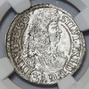Śląsk, Księstwo Oleśnickie, Sylwiusz Fryderyk, 3 krajcary 1676 SP, Oleśnica