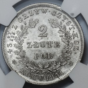 November Uprising, 2 zloty 1831 KG