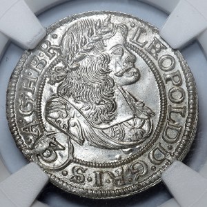 Silesia, Leopold I, 3 krajcary 1670 SHS, Wroclaw, sashes under the crown