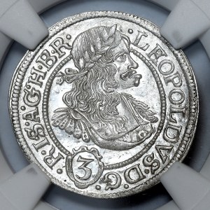 Silesia, Leopold I, 3 krajcary 1670 SHS, Wroclaw, without sashes under the crown