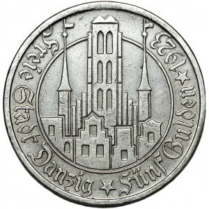 Wolne Miasto Gdańsk, 5 guldenów 1923