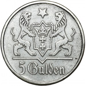 Wolne Miasto Gdańsk, 5 guldenów 1923