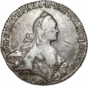Russia, Catherine II, ruble 1770 СПБ ЯЧ, St. Petersburg