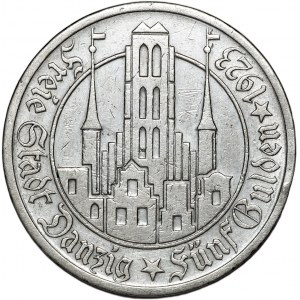 Wolne Miasto Gdańsk, 5 guldenów 1923