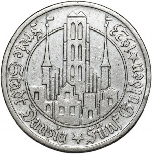 Wolne Miasto Gdańsk, 5 guldenów 1923