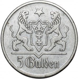 Wolne Miasto Gdańsk, 5 guldenów 1923