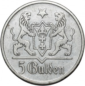 Wolne Miasto Gdańsk, 5 guldenów 1923