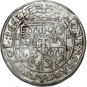 Jan II Kazimierz, ort 1663 AT, Bydgoszcz, bardzo rzadki portret