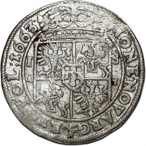 John II Casimir, ort 1663 AT, Bydgoszcz, very rare portrait