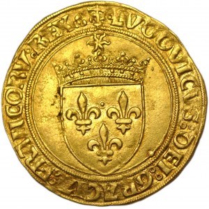 Francja, Ludwik XII, ecu d'or au soleil, złota tarcza ze słońcem