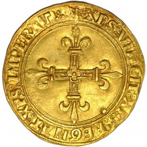 Francja, Ludwik XII, ecu d'or au soleil, złota tarcza ze słońcem