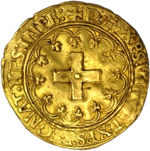 France, Francis I, Écu d'or à la croisette, L Bayonne