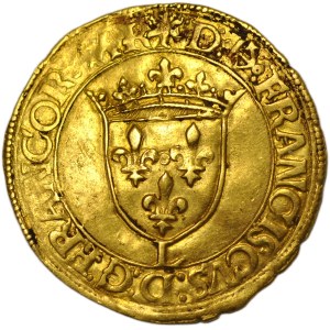 Francja, Franciszek I, Écu d'or à la croisette, L Bayonne