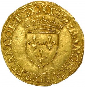 France, Francis I after 1540, Ecu d'or au soleil, L Bayonne