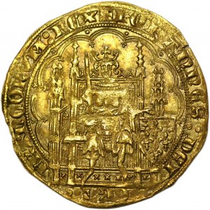 France, John II the Good, Ecu d'or à la chaise, golden chair