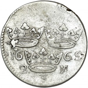 Szwecja, Karol XI, 2 marki 1669, Sztokholm