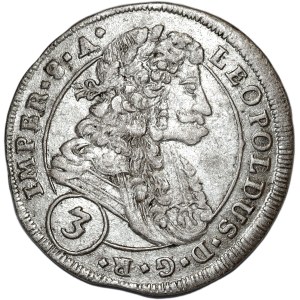 Austria, Leopold I, 3 krajcary 1700 CK, Kutna Hora