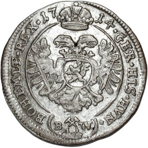 Austria, Karol VI, 3 krajcary 1714 BW, Kutna Hora