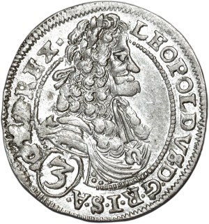 Hungary, Leopold I, 3 krajcars 1697 CH