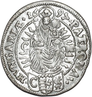 Hungary, Leopold I, 3 krajcars 1697 CH