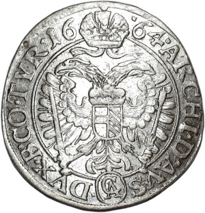 Austria, Leopold I, 3 krajcars 1664 CA, Vienna