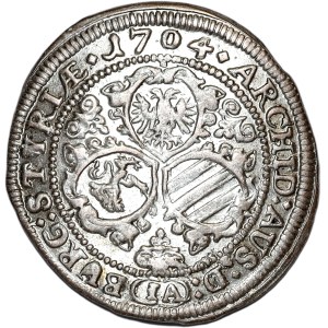 Austria, Leopold I, 3 krajcary 1704 IA, Graz