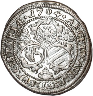 Austria, Leopold I, 3 krajcars 1704 IA, Graz
