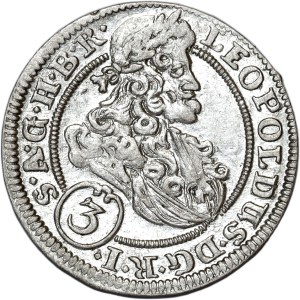 Silesia, Leopold I, 3 krajcary 1705 FN, Wrocław