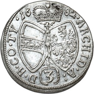 Austria, Leopold I, 3 krajcars 1682, Hall