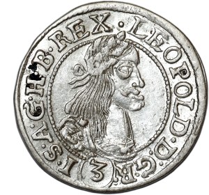 Hungary, Leopold I, 3 krajcars 1666, Kremnica