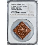 10 groszy 2005, 10 lat w obiegu, miedź